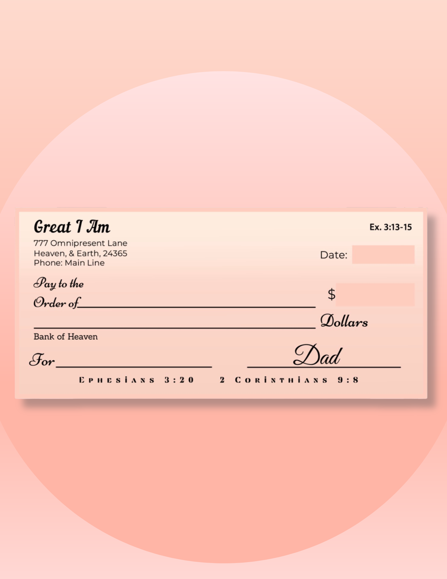 ABUNDANCE Blank Check | STICKER