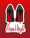 Aim High Black Stiletto | STICKER