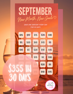 September Savings Challenge 🥂💛| Instant Download