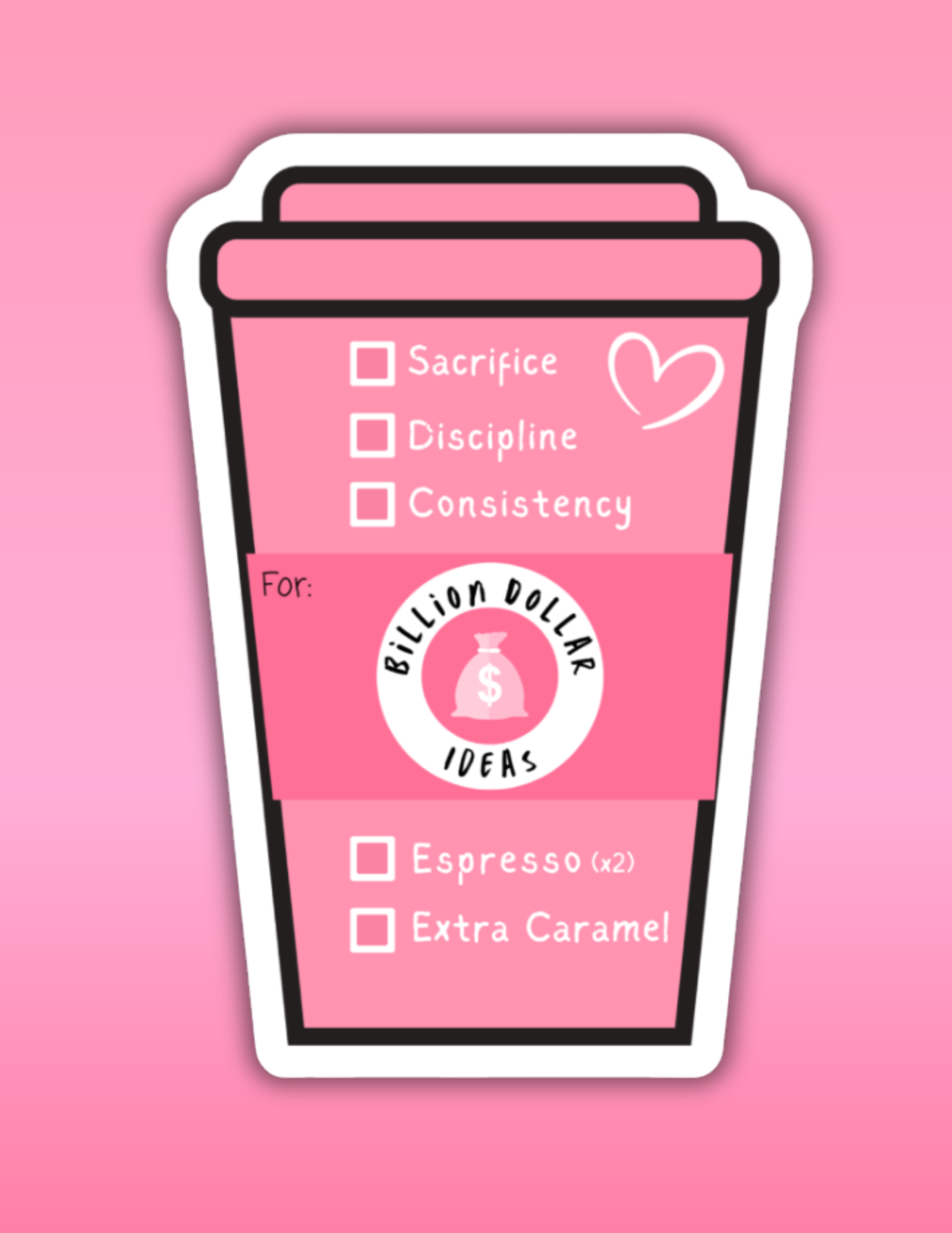 Rose Pink Coffee | STICKER