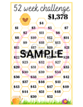 52 Week Savings Challenge | Instant Download