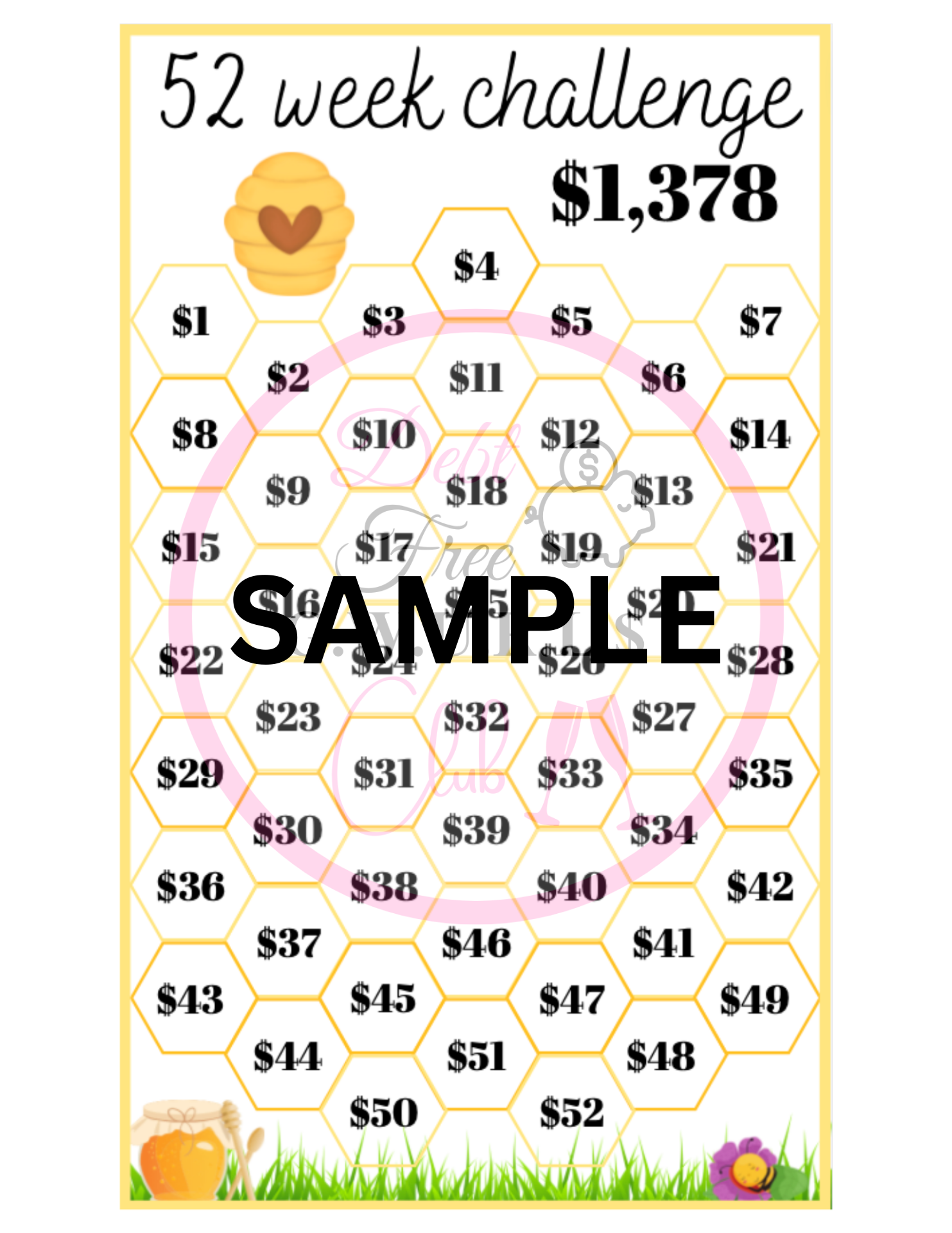 52 Week Savings Challenge | Instant Download