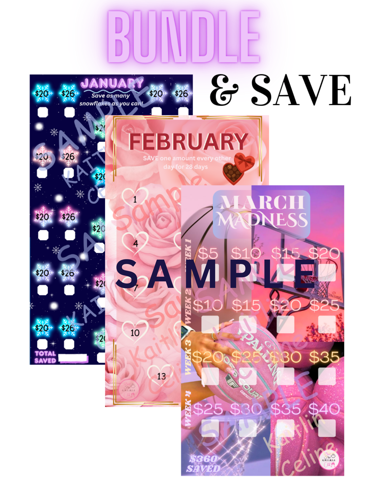 Monthly Savings Challenge Bundle ✨ (3 Months) | Instant Download