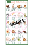 Cute Coffee Savings Challenge | Instant Download