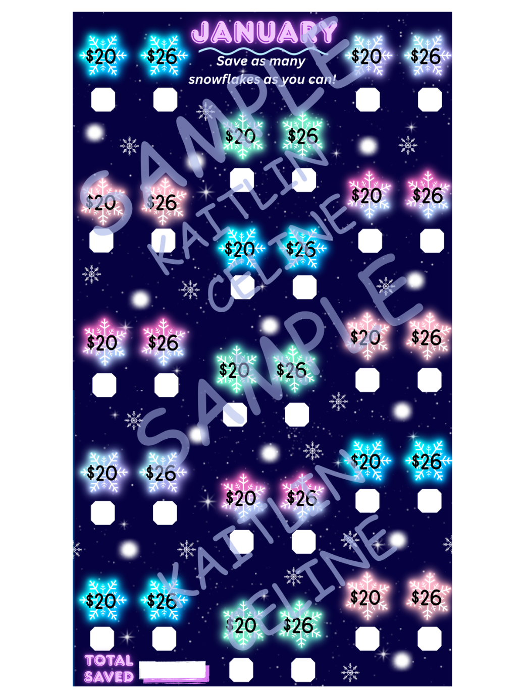 January Savings Challenge | Instant Download